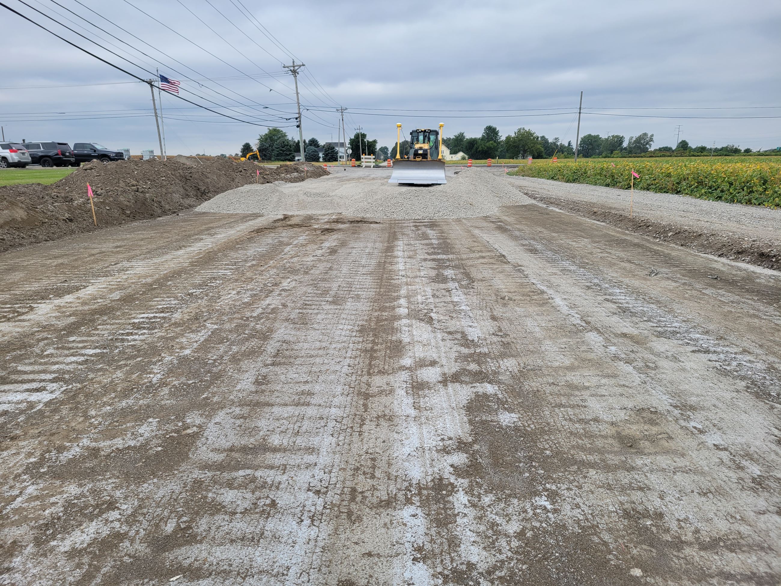 County Road H Placing Stone Base (4)