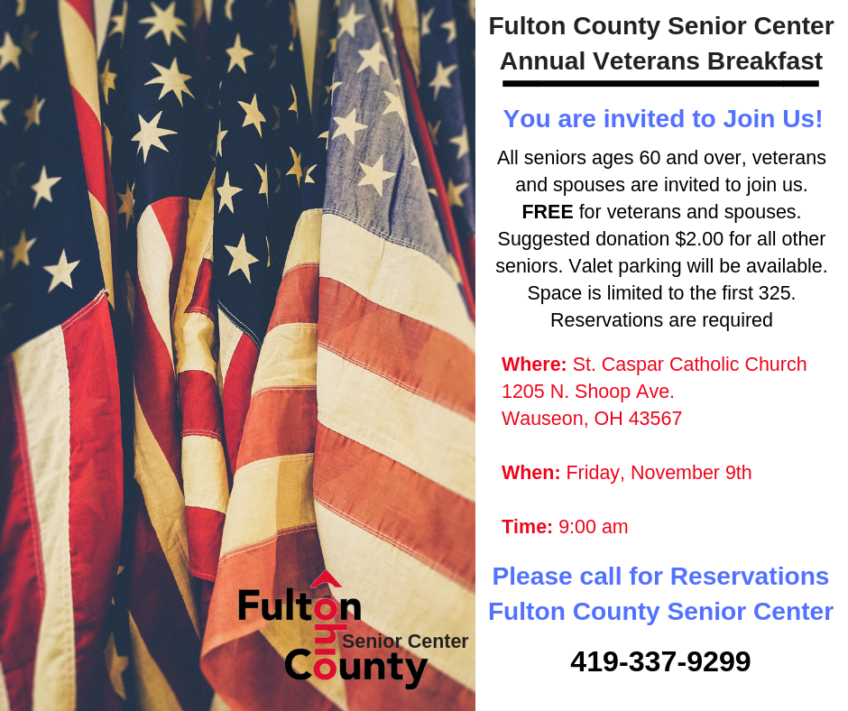 Annual Veterans Breakfast Invitation