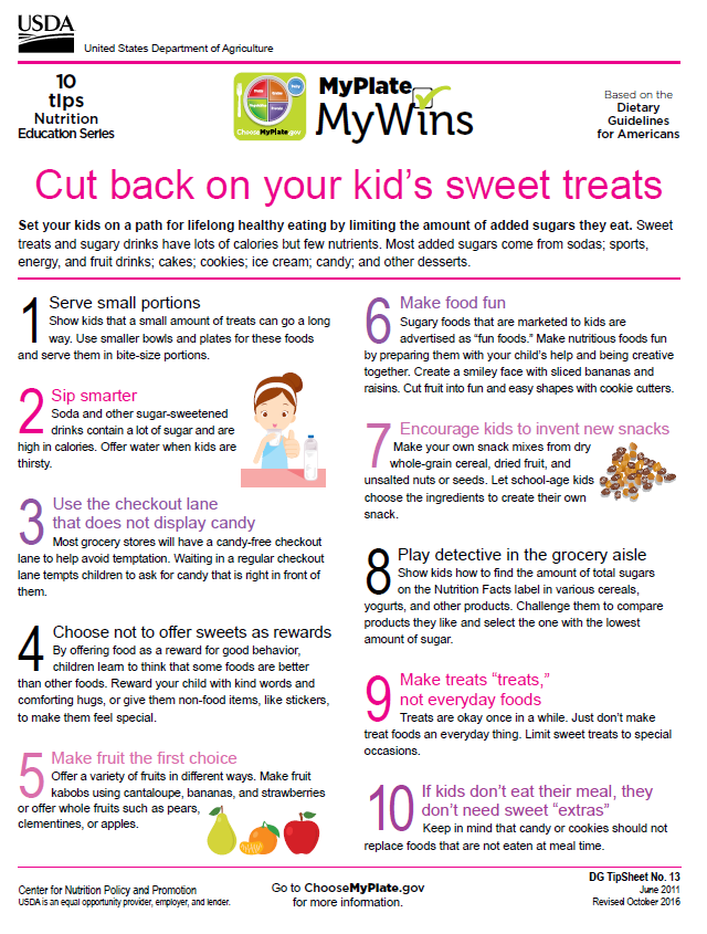 Cut back on sweet treats